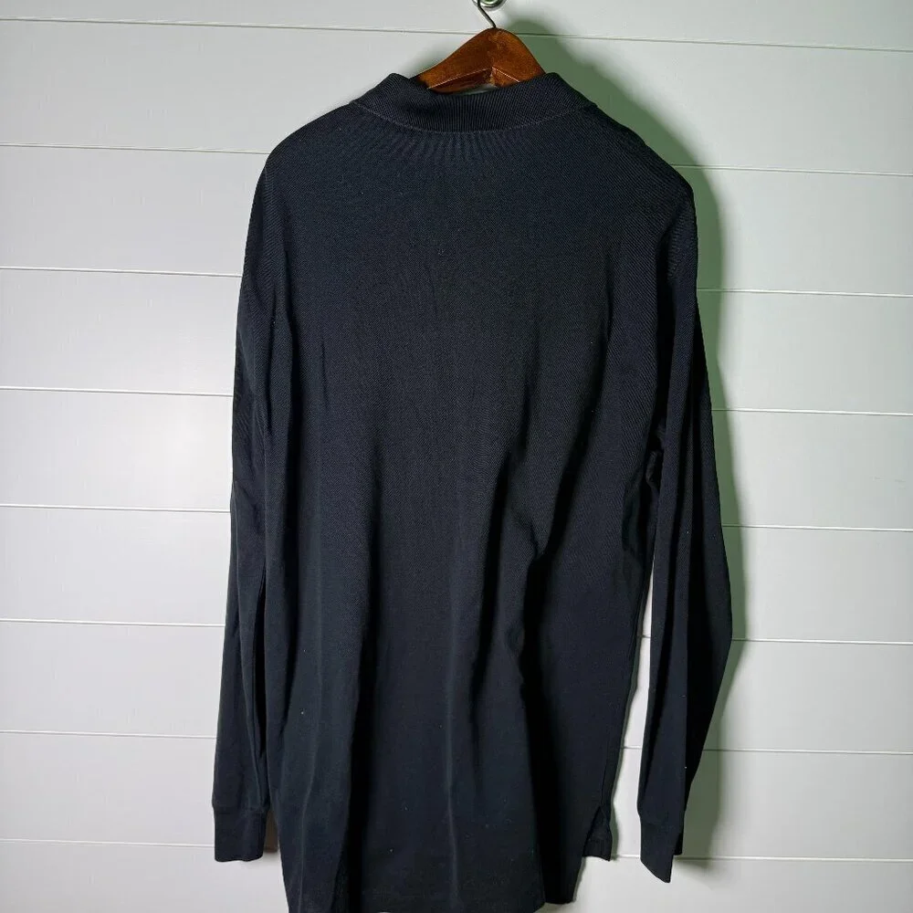 Polo by Ralph Lauren Long Sleeve Polo Black Sz Large 100% Pima Cotton